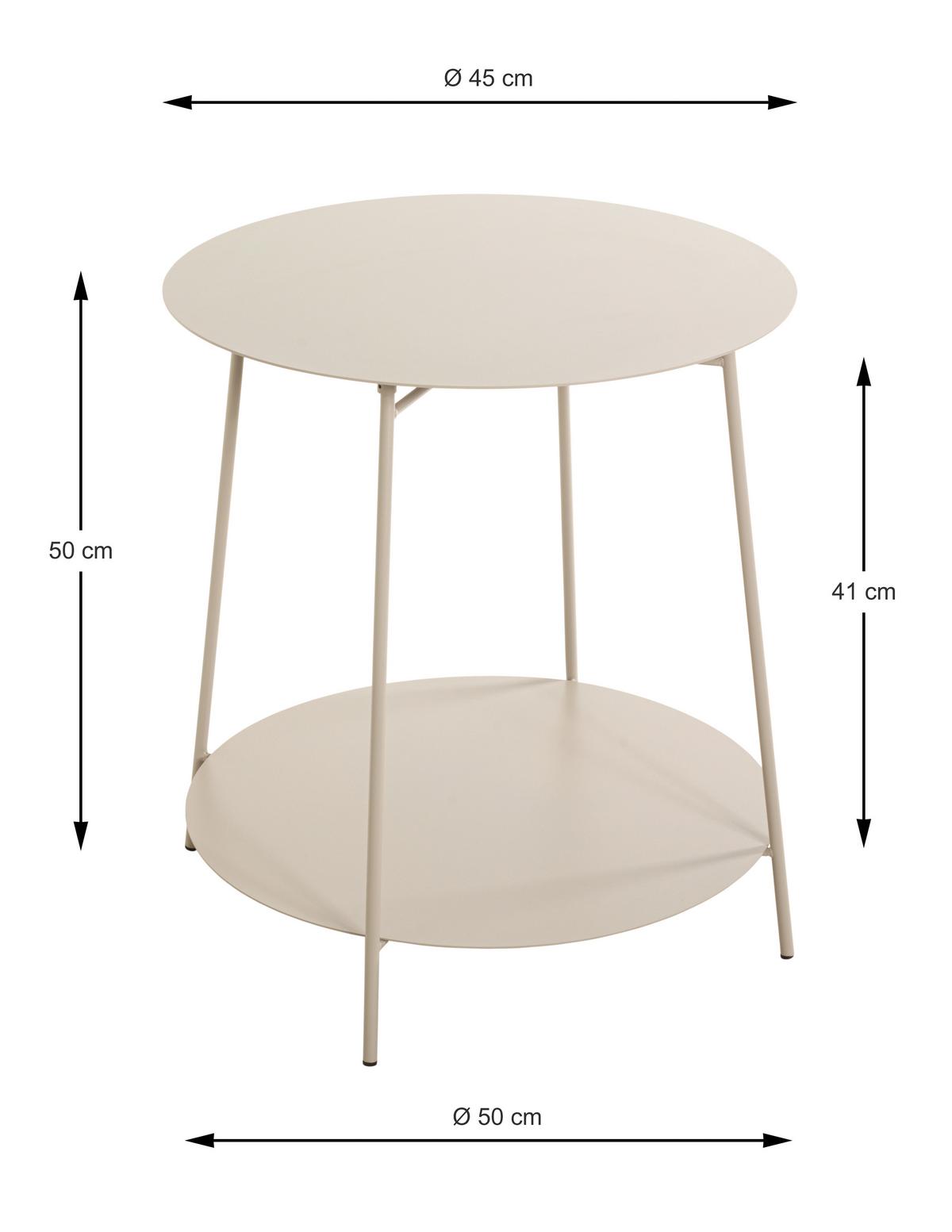 STOLIK BOCZNY ENNO 2 - kaszmir, Trend, metal (50/50cm)