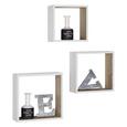 Set Stenskih Regalov Bicolour - 3 V Setu -sb- - bela/hrast, leseni material (30/12/30cm) Set Stenskih Regalov Bicolour - 3 V Setu -sb- - bela/hrast, leseni material (30/12/30cm)