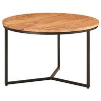 Klubska Miza Wl6.368 - črna/barve akacije, Moderno, kovina/les (60/60/38cm) - MID.YOU