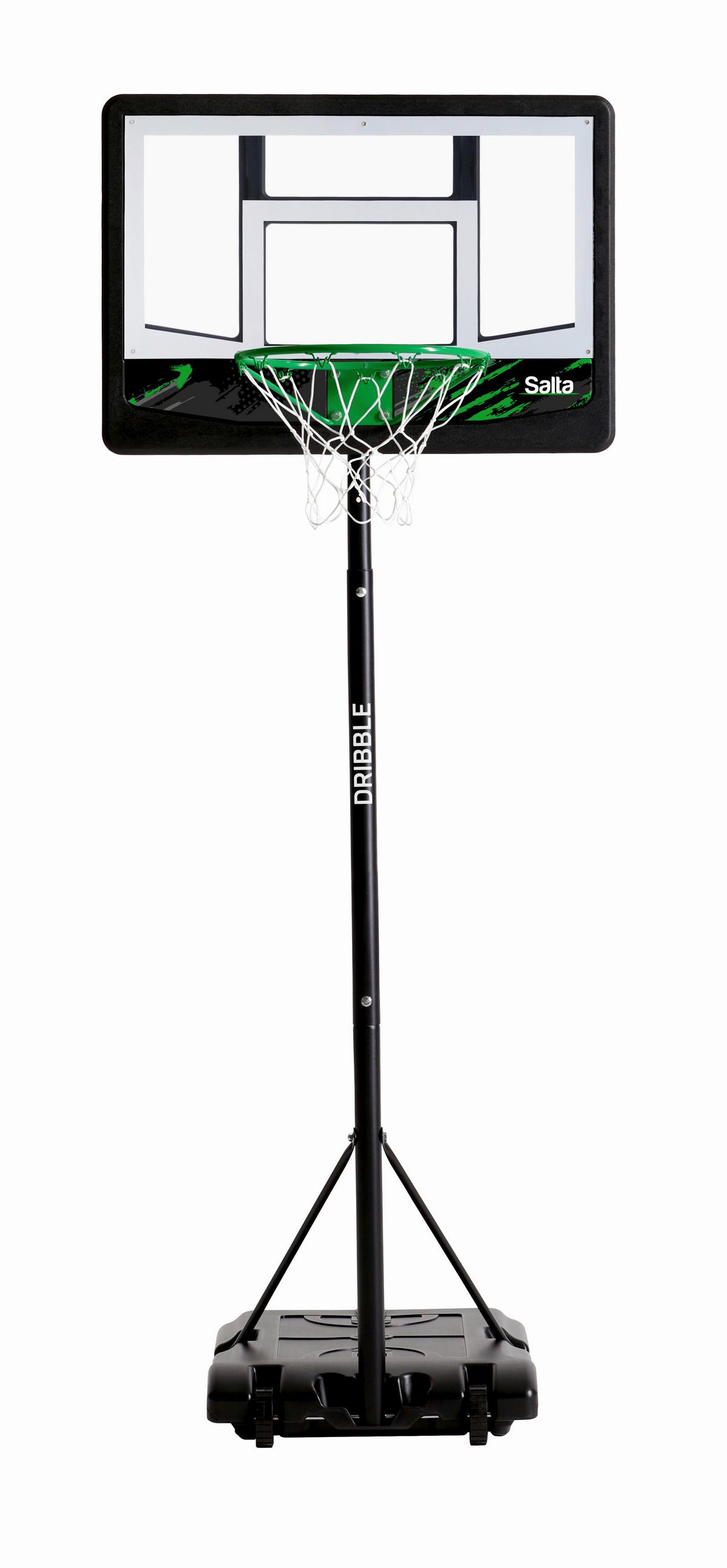 BASKETBALLSTÄNDER SALTA DRIBBLE - Schwarz/Grün, KONVENTIONELL, Metall (83/204-254/130cm) - Salta