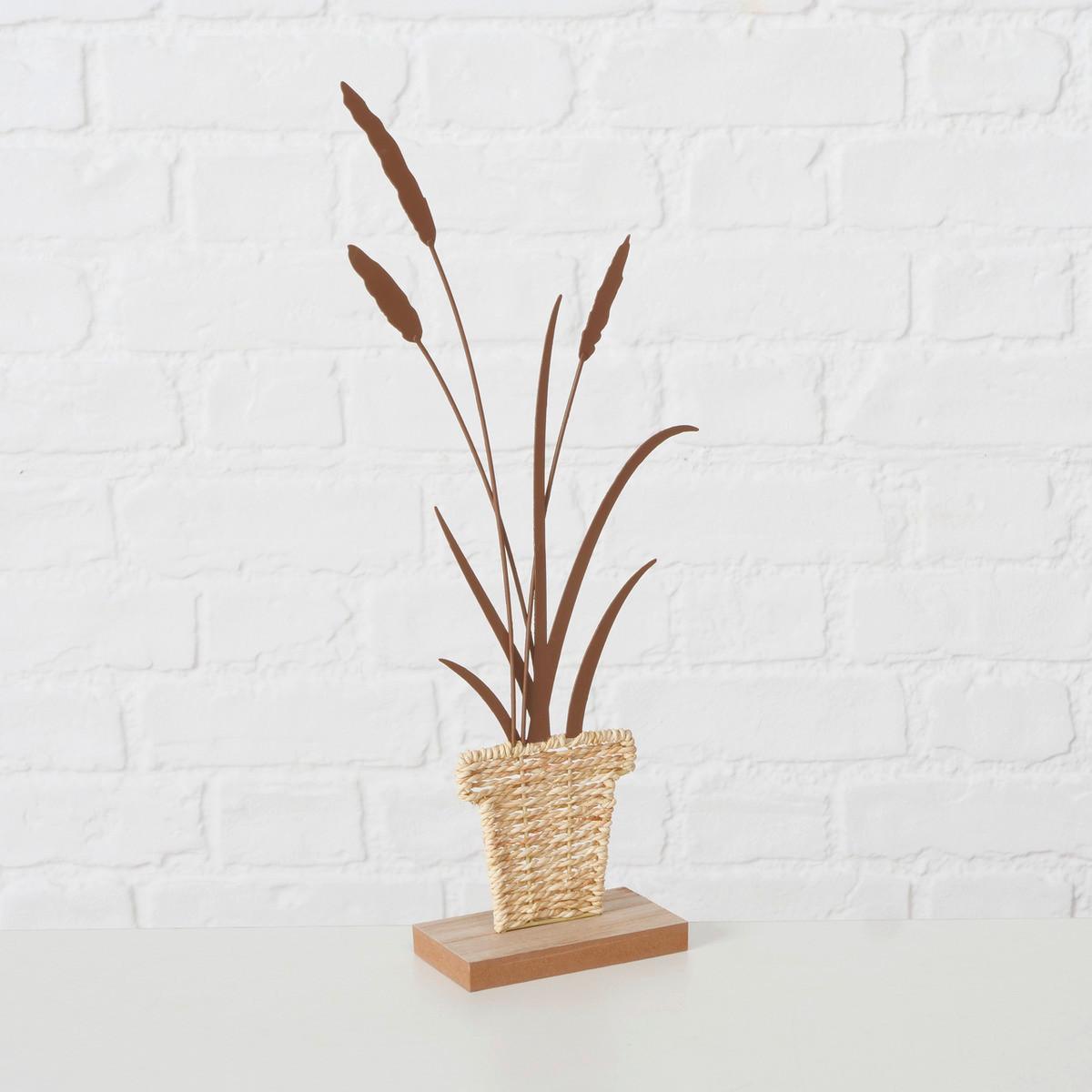 Skulptur Nolani II Naturfarben/Grün - KONVENTIONELL, Naturmaterialien/Holzwerkstoff (10/5,5/35,5cm) - Mömax