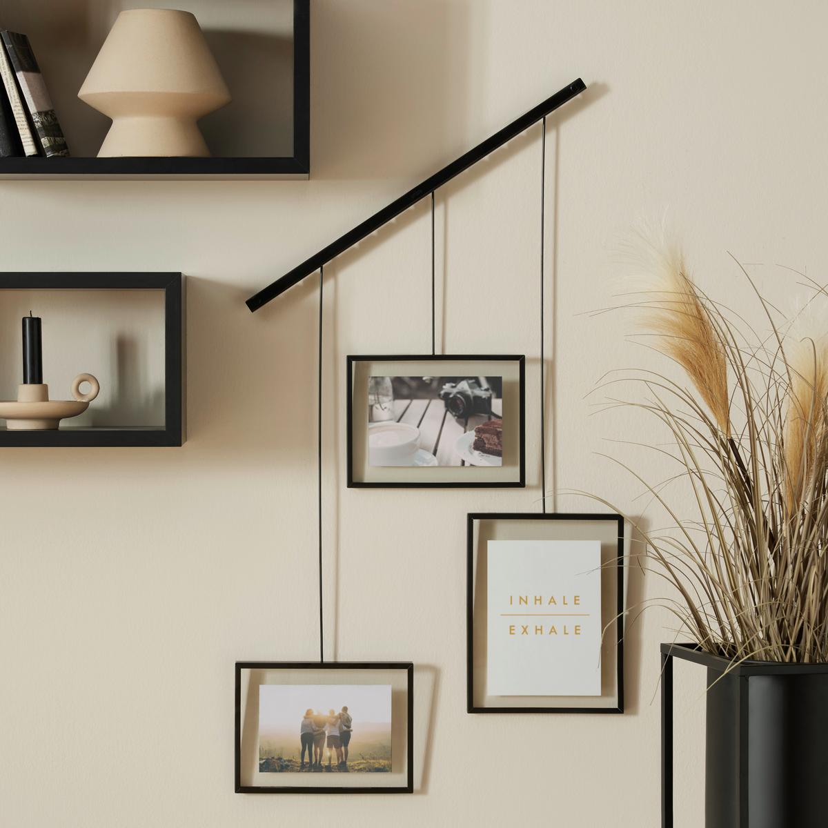 BILDERRAHMEN TRES - Schwarz, Glas/Metall (67/45,72/2,54cm) - Modern Living