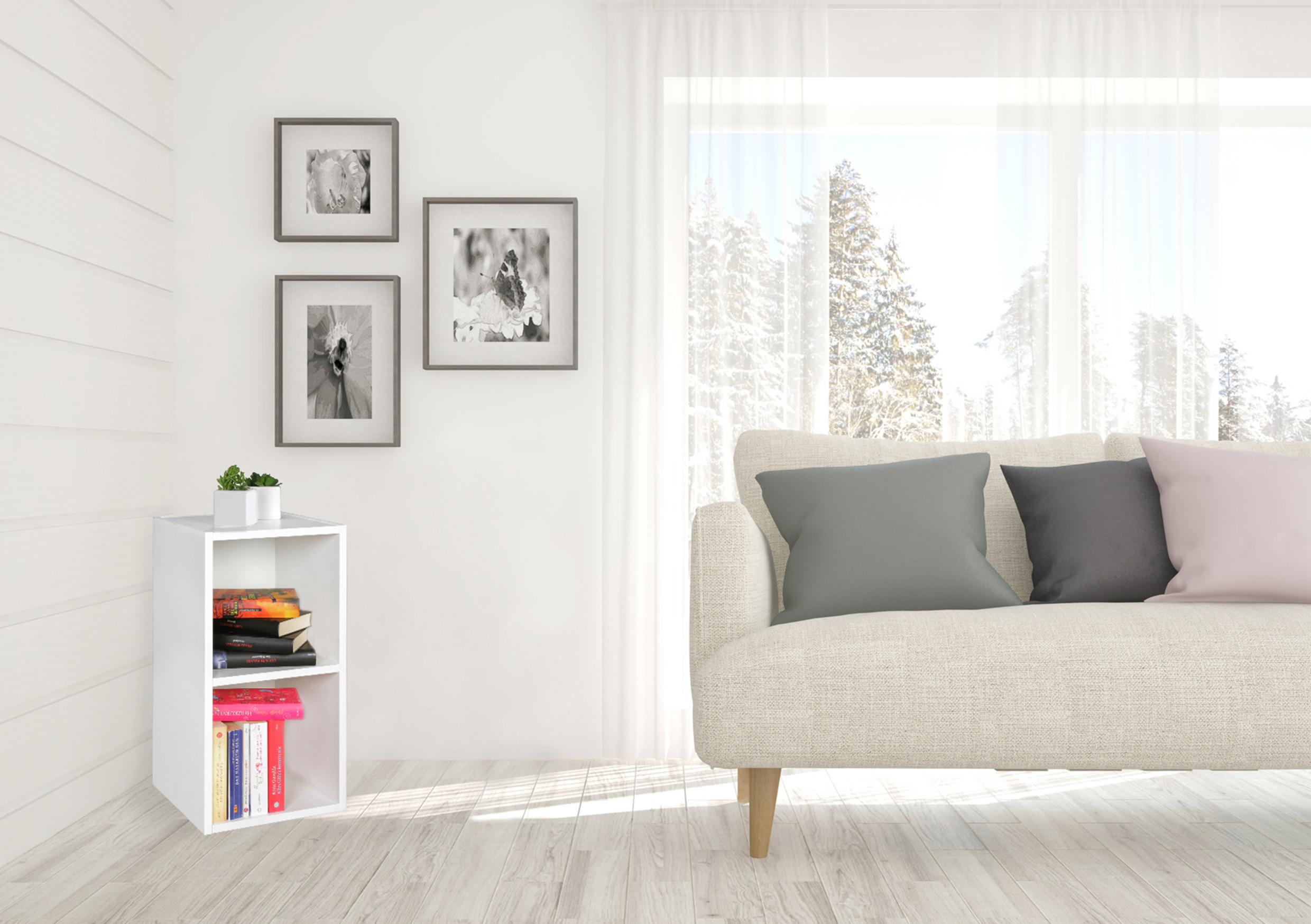 Regal Standregal - bela, Konvencionalno, leseni material (30/60/30cm) - MID.YOU