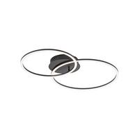LED-Deckenleuchte Ivanka max. 31 Watt - Schwarz, Design, Kunststoff/Metall (70/44/6,8cm)