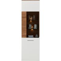 Vitrine in Weiss Hochglanz - Modern, Holz (60/202/40cm) - Premium Living