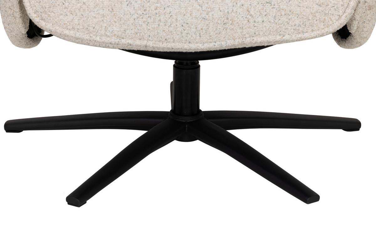 Počivalnik Mellow, Krem Barva - črna/krem barve, Design, kovina/tekstil (77/108/81cm) - Livetastic