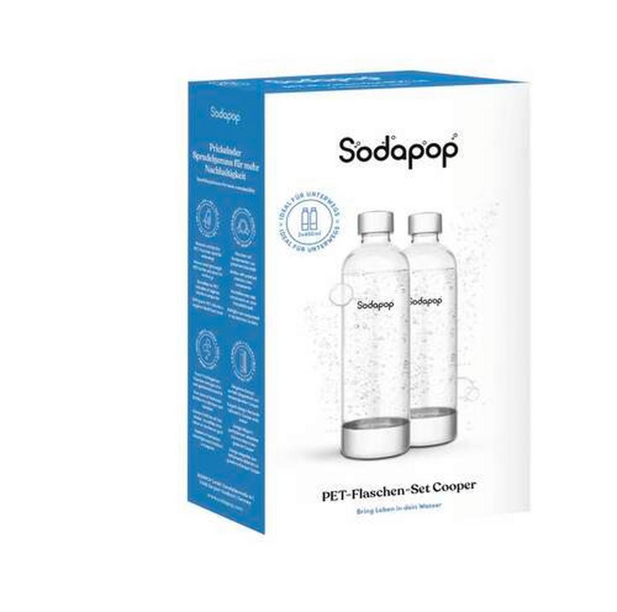 BUTELKA DO SATURATORA 10028727 - przezroczysty, Basics, tworzywo sztuczne (8.5/29/8.5cm) - Sodapop