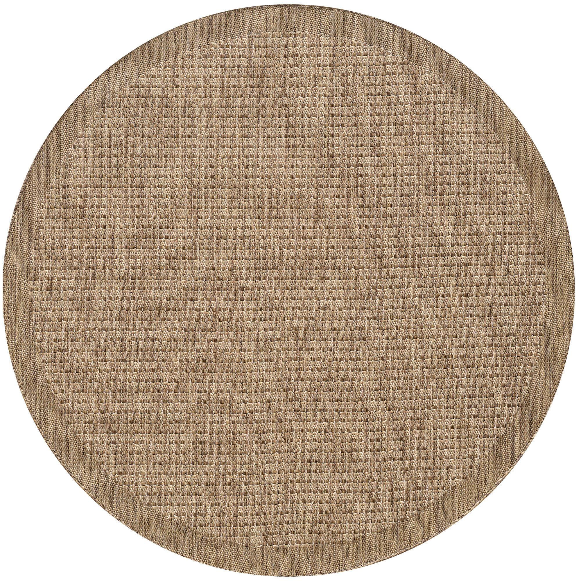 Outdoorteppich Giza Braun Ø ca. 160cm - Braun, Basics, Textil (160cm) - Novel