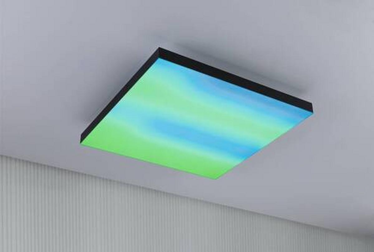 LED-Paneel Velora Rainbow in Schwarz max. 19 Watt - Schwarz, Basics, Metall (45/45/6,4cm) - Paulmann
