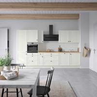 Küchenblock Cascada High m. Geräten Weiß - Eichefarben/Schwarz, MODERN, Holzwerkstoff/Metall (360cm) - Nobilia