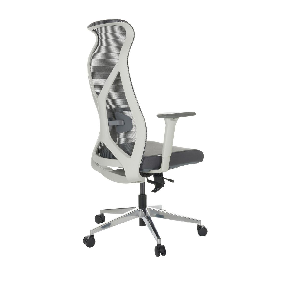 Pisarniški Stol Azurro W, Siva - srebrne barve/črna, Basics, kovina/umetna masa (69/119-128/60cm) - MID.YOU