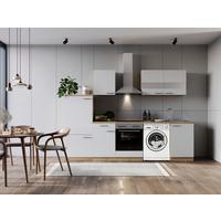 Kuhinjski Blok Z Aparati Merle, 280cm - barve nerjavečega jekla/barve hrasta, Basics, kovina/steklo (280cm) - Respekta