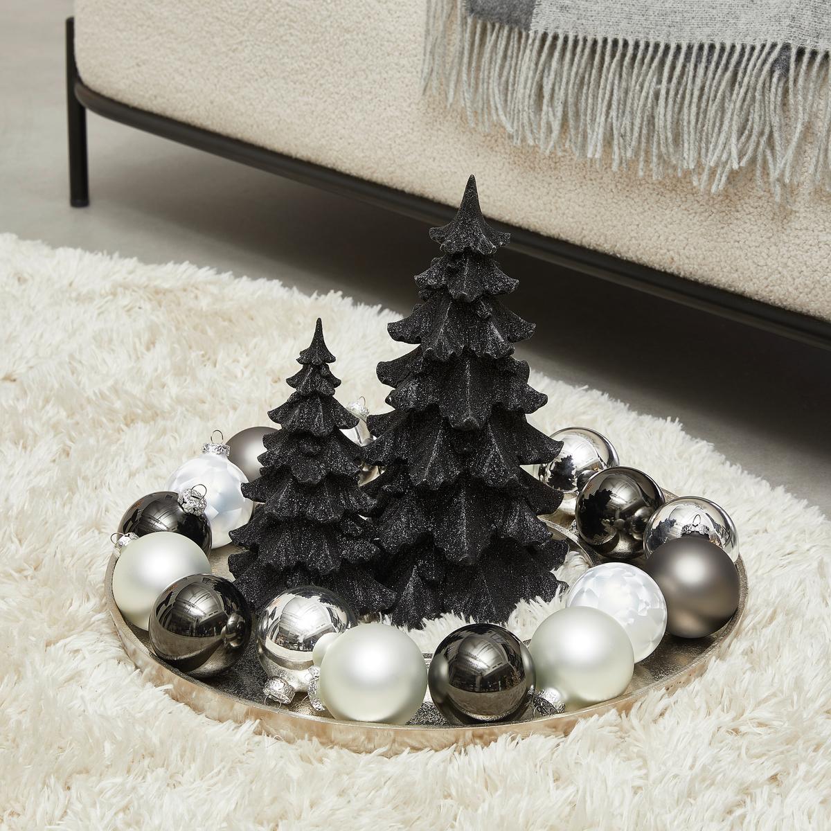 CHOINKA DEKORACYJNA 7194110 - czarny, Basics, tworzywo sztuczne (16,5/16,5/29cm) - X-Mas