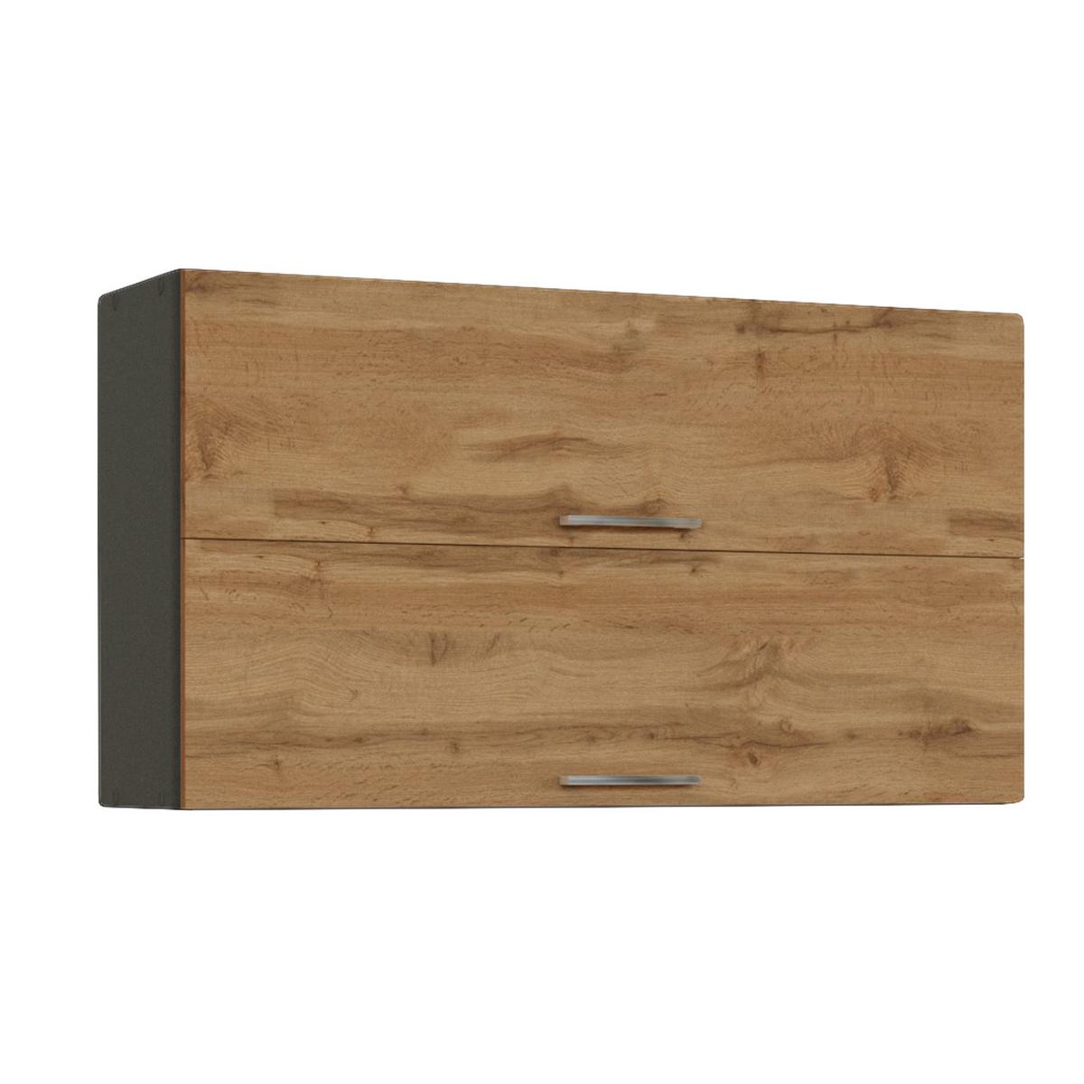 Küchenblock Sorrento ohne Geräte ca. 270 cm Eichefarben - Eichefarben/Anthrazit, MODERN, Holzwerkstoff (270/200/60cm) - Held