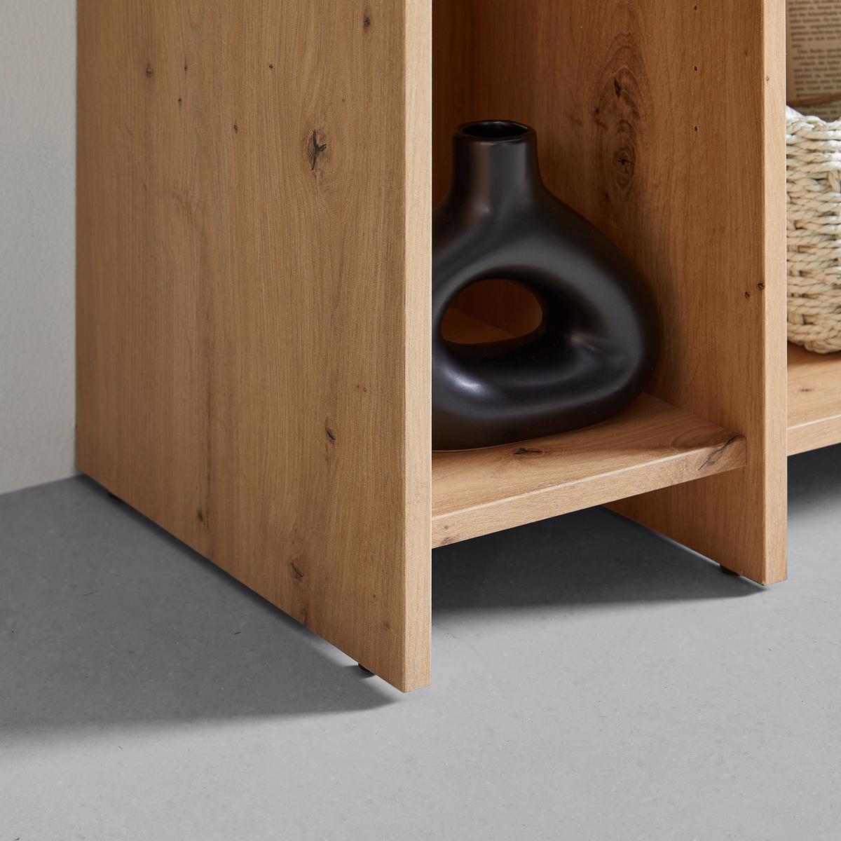 Regal Benny in Eiche Artisan - Schwarz/Eiche Artisan, MODERN, Holzwerkstoff/Kunststoff (60/226,2/31,8cm) - Mömax