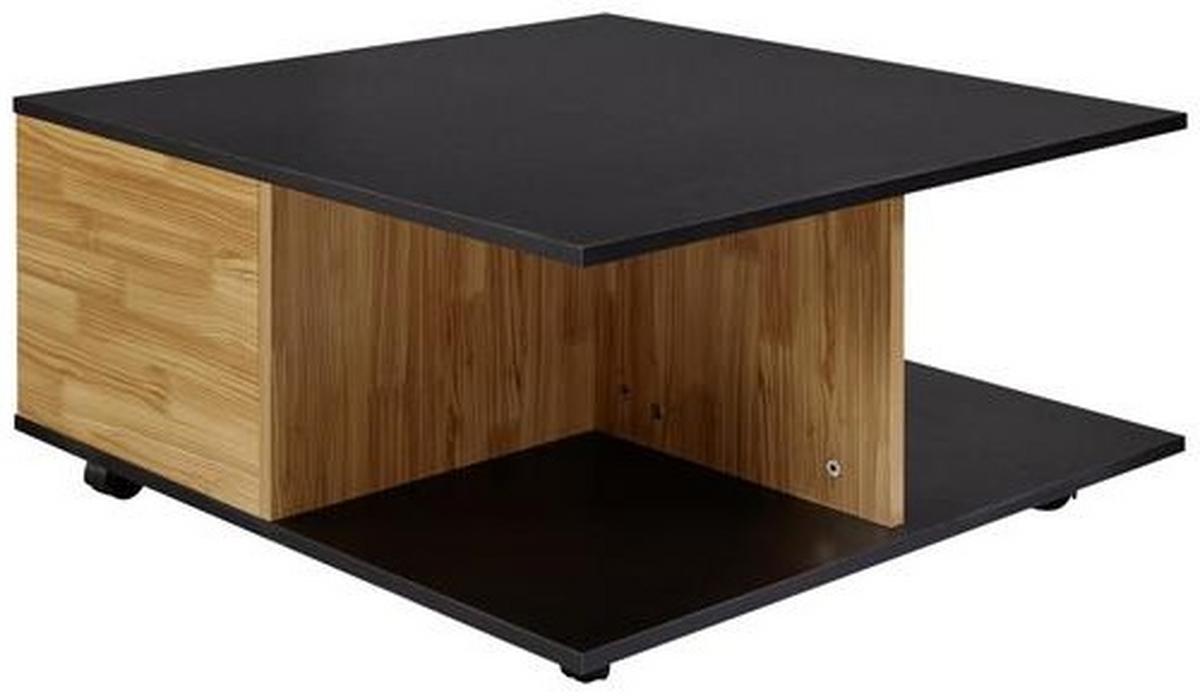 Klubska Miza Couchtisch - antracit/peščene barve, Moderno, umetna masa/leseni material (70/70/36,5cm) - MID.YOU