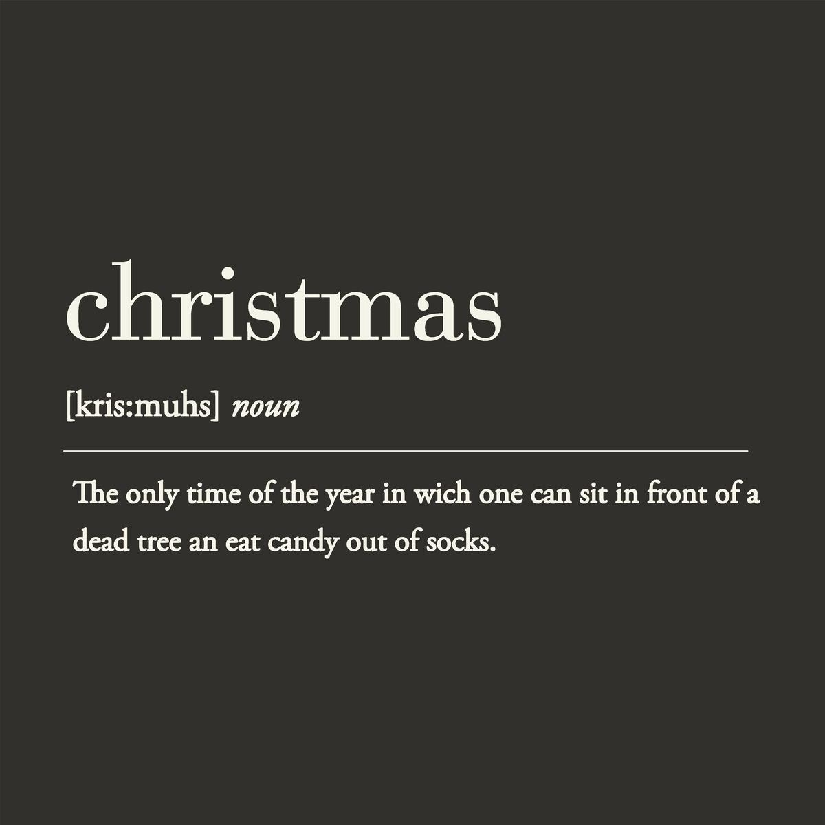 Szalvéta Holly Wreath - fekete/fehér, Konventionell, papír (33cm)