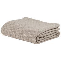 Überwurf Dobby Raute in Weiß/Schlamm ca. 240x210cm - Schlammfarben/Weiß, Natur, Textil (240/210cm) - Premium Living