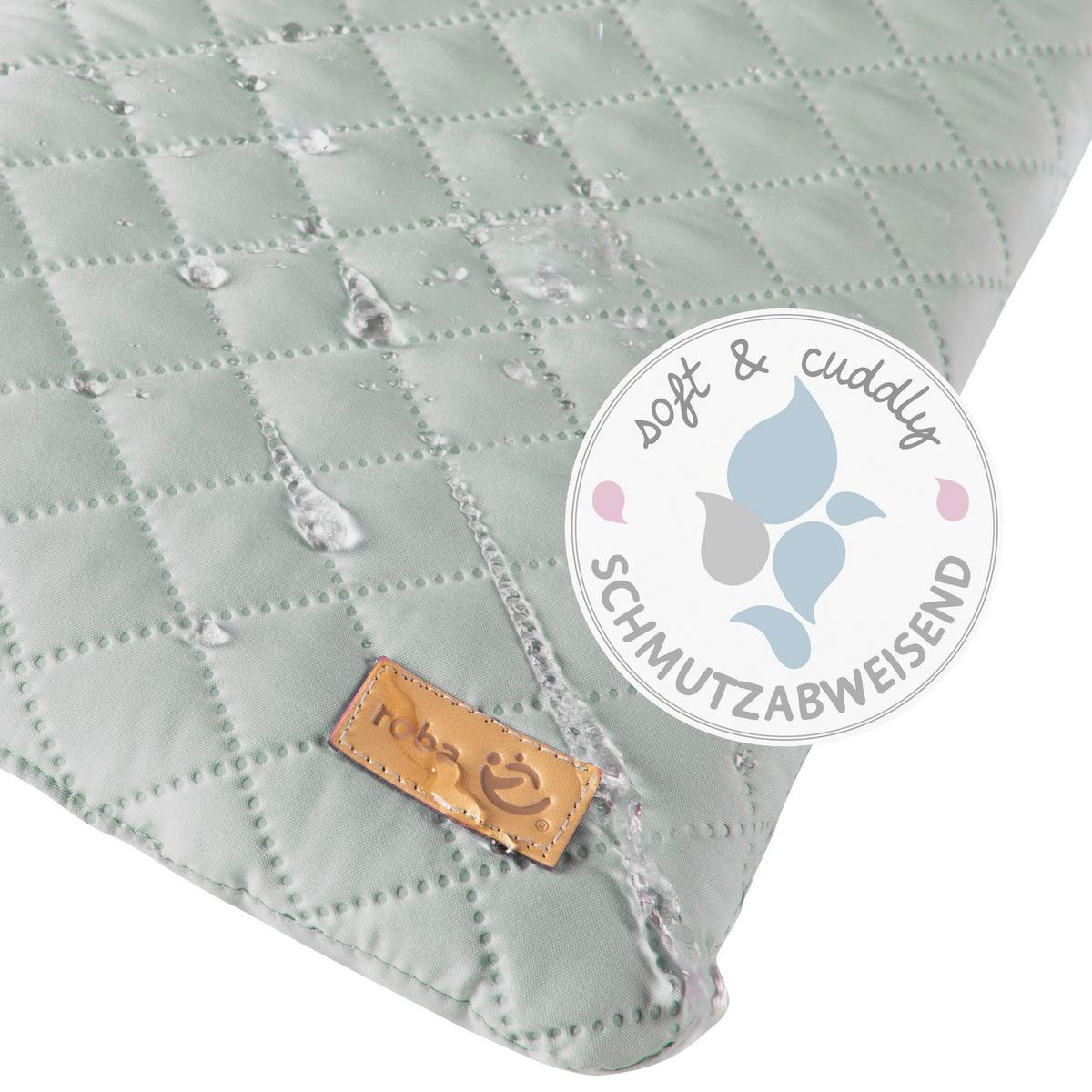 Wickelauflage Frosty Green ca. 85x75cm - Grün, KONVENTIONELL, Textil (85/4/75cm) - Roba