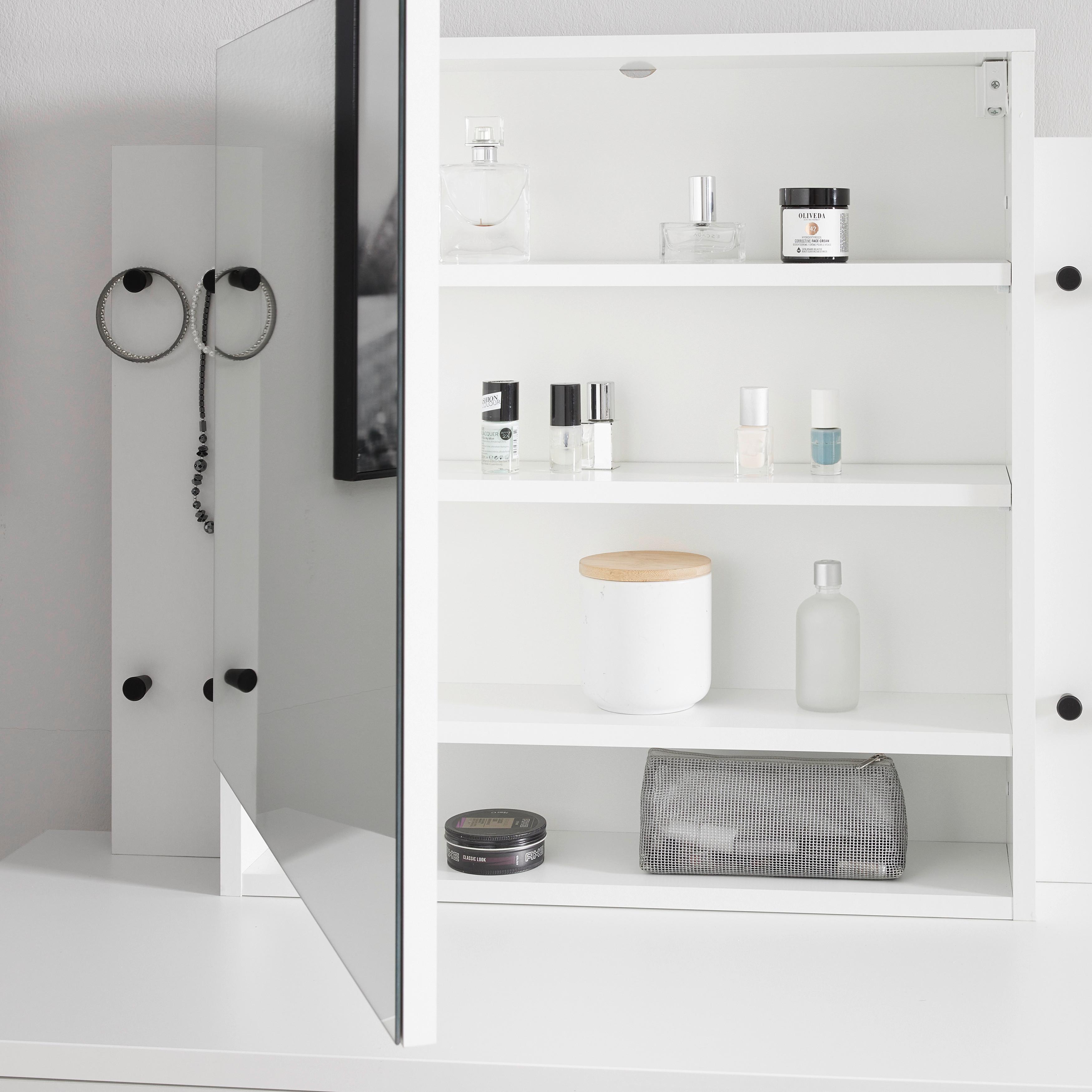 SMINKBORD EVA II -EXKLUSIV- - Modern, trämaterial/glas (100/140/45cm) - Mömax