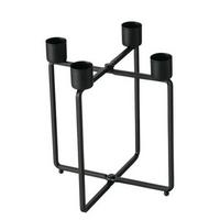 Hengergyertyatartó Karos - fekete, Basics, fém (15/17/15cm) - Modern Living