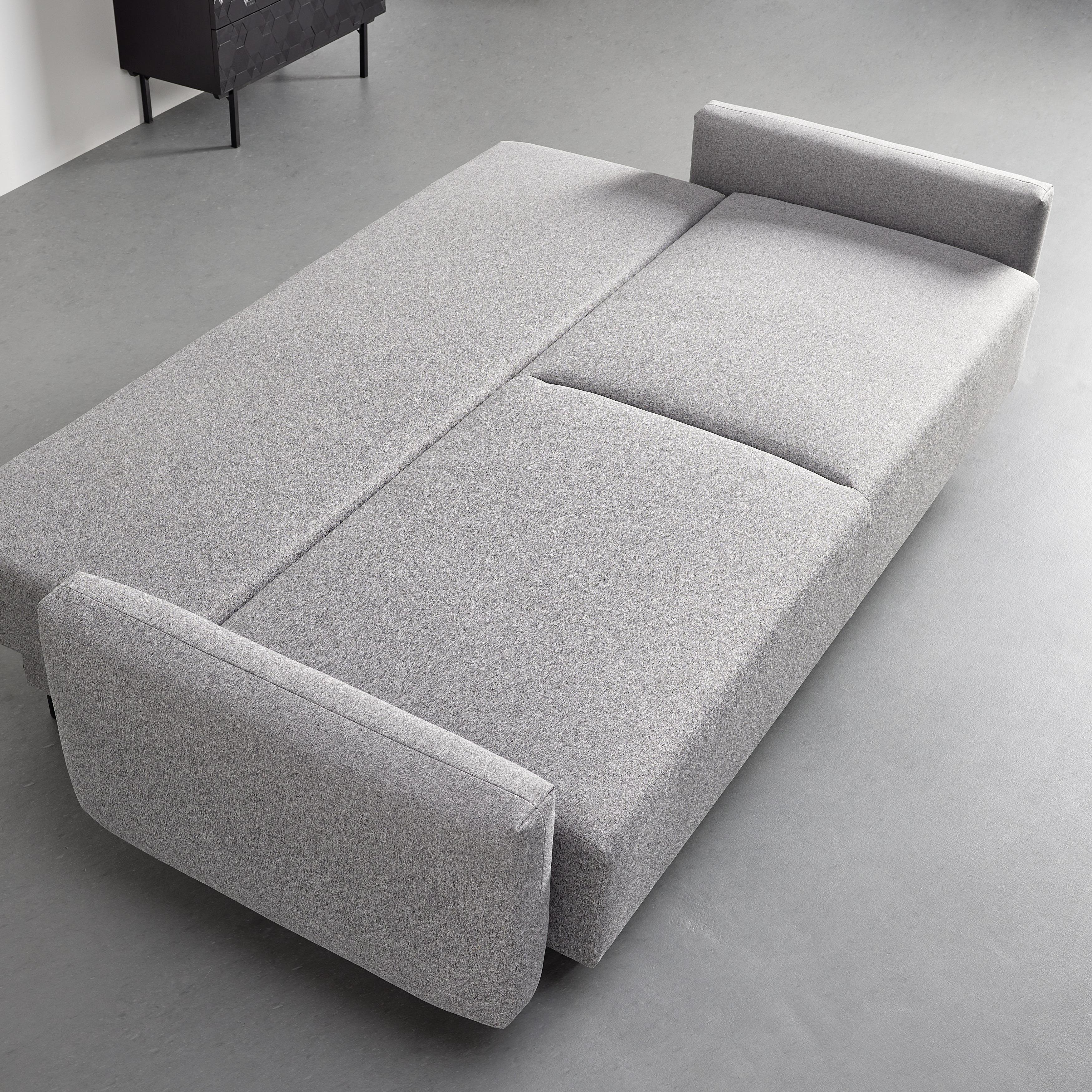 Zofa S Posteljno Funkcijo Luisa, Siva - siva/črna, Moderno, kovina/tekstil (242/95/95cm) - Bessagi Home