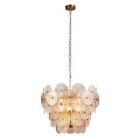 Függőlámpa 88210-9bz Wagon Wheel - sárgarézszínű, Design, üveg/fém (64/150cm) - Searchlight