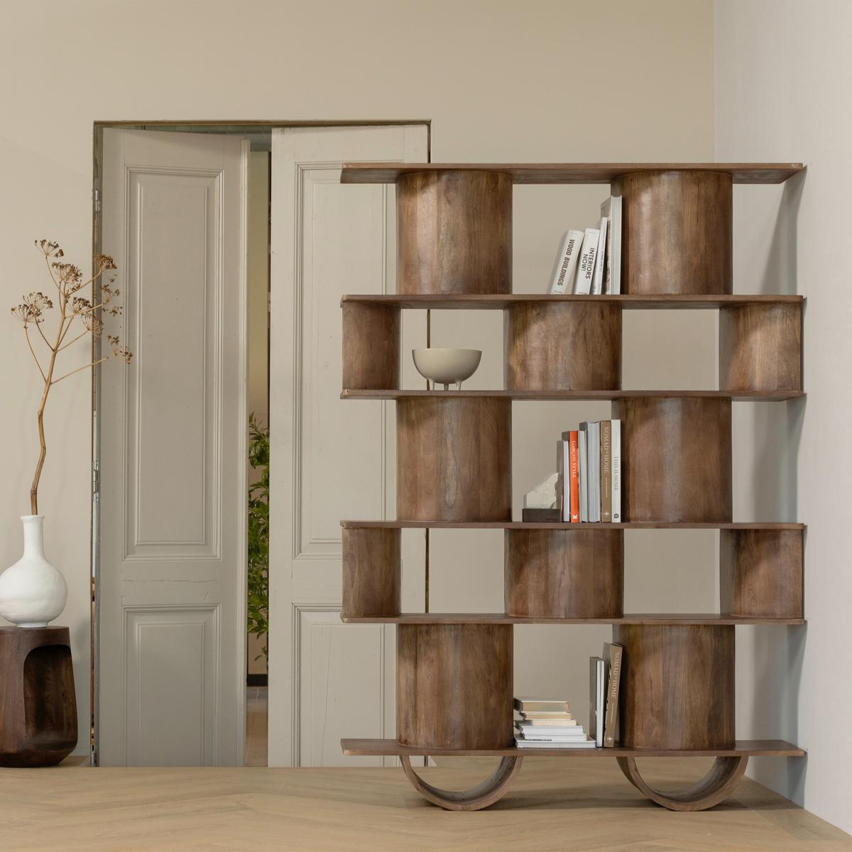 Regal Sinne Dunkelbraun - Dunkelbraun, Design, Holz (130/180/35cm) - Livetastic