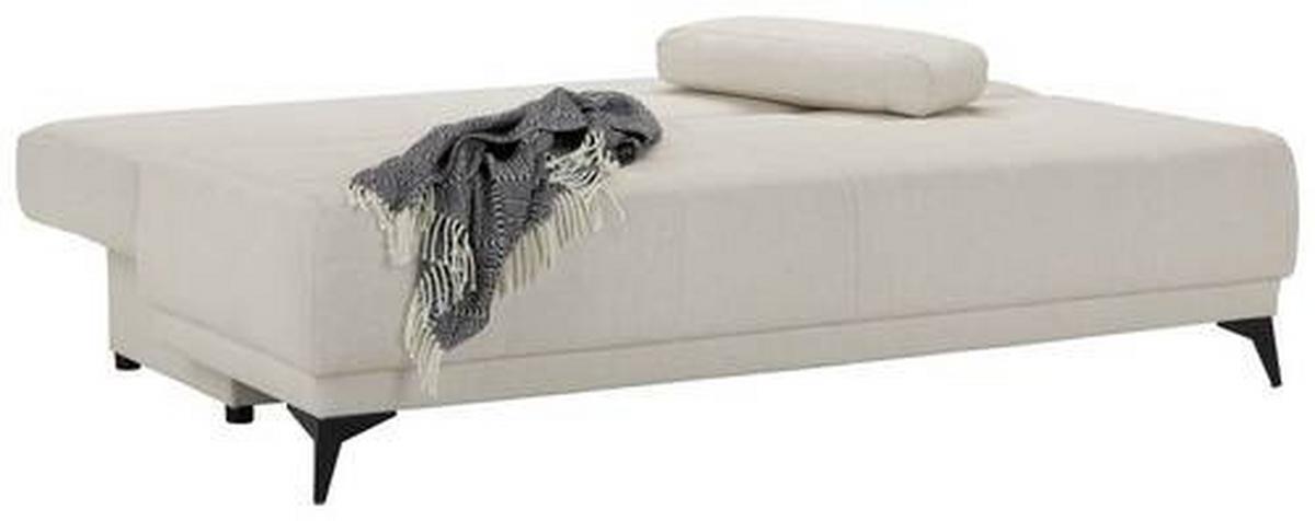 Schlafsofa in Weiß - Schwarz/Weiß, MODERN, Textil (195/77/100cm) - Mömax