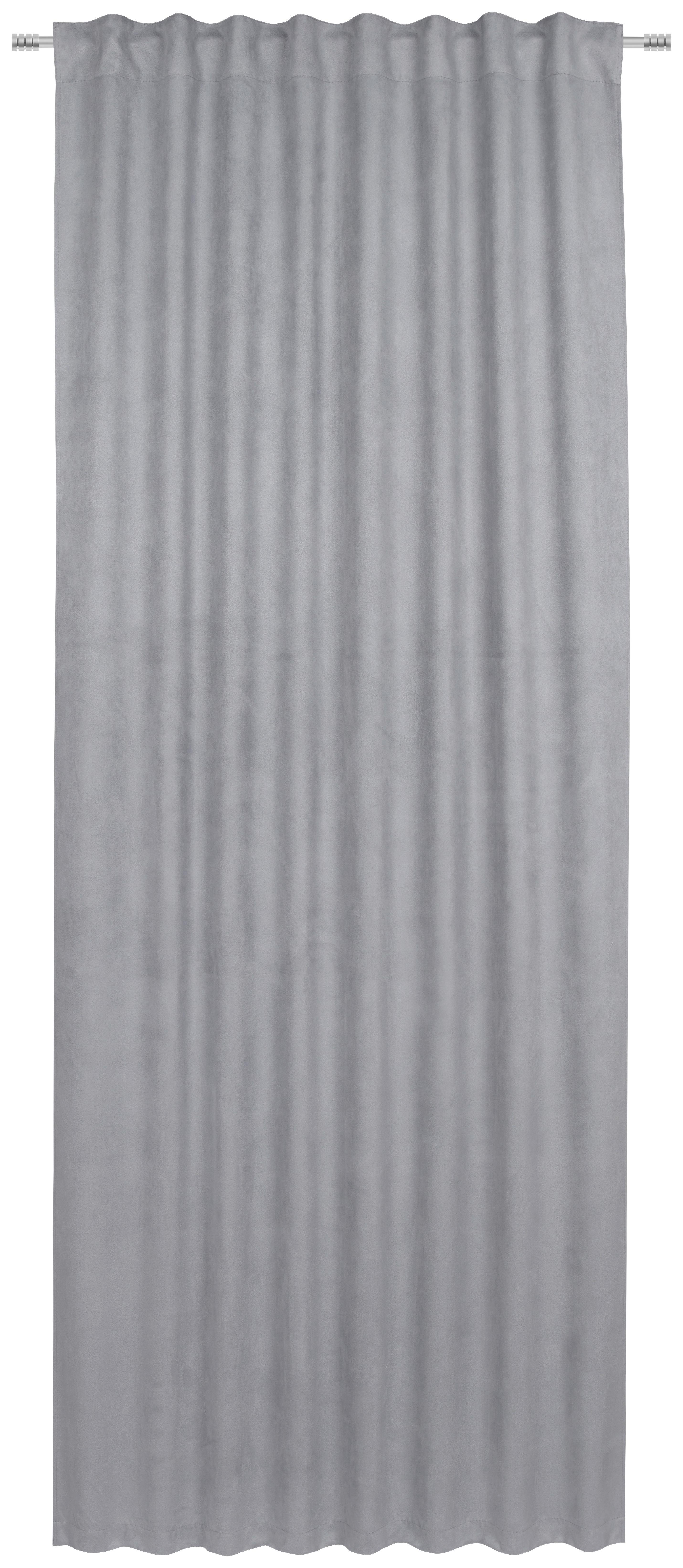 ZASŁONA GOTOWA SIENA - antracytowy, Basics, tkanina (135/255cm) - Dieter Knoll