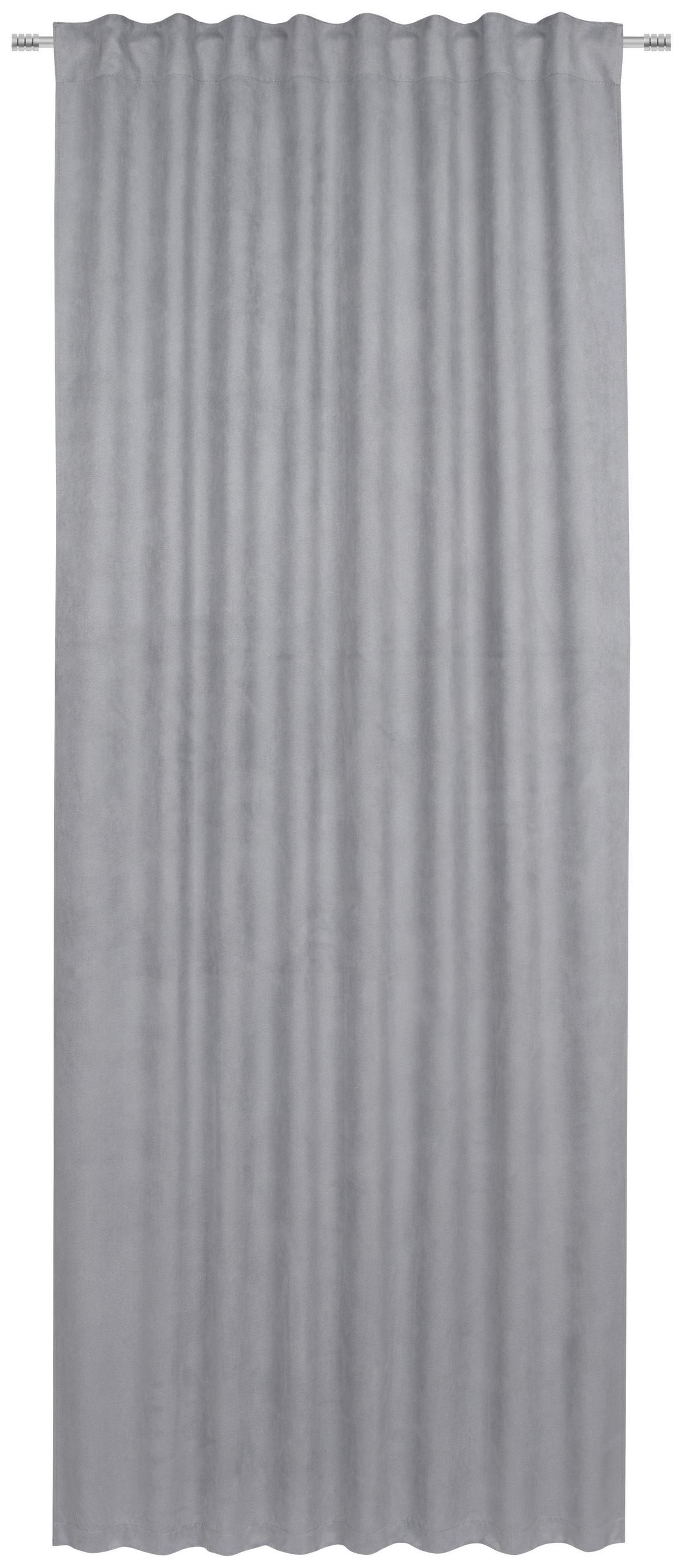 ZASŁONA GOTOWA SIENA - antracytowy, Basics, tkanina (135/255cm) - Dieter Knoll