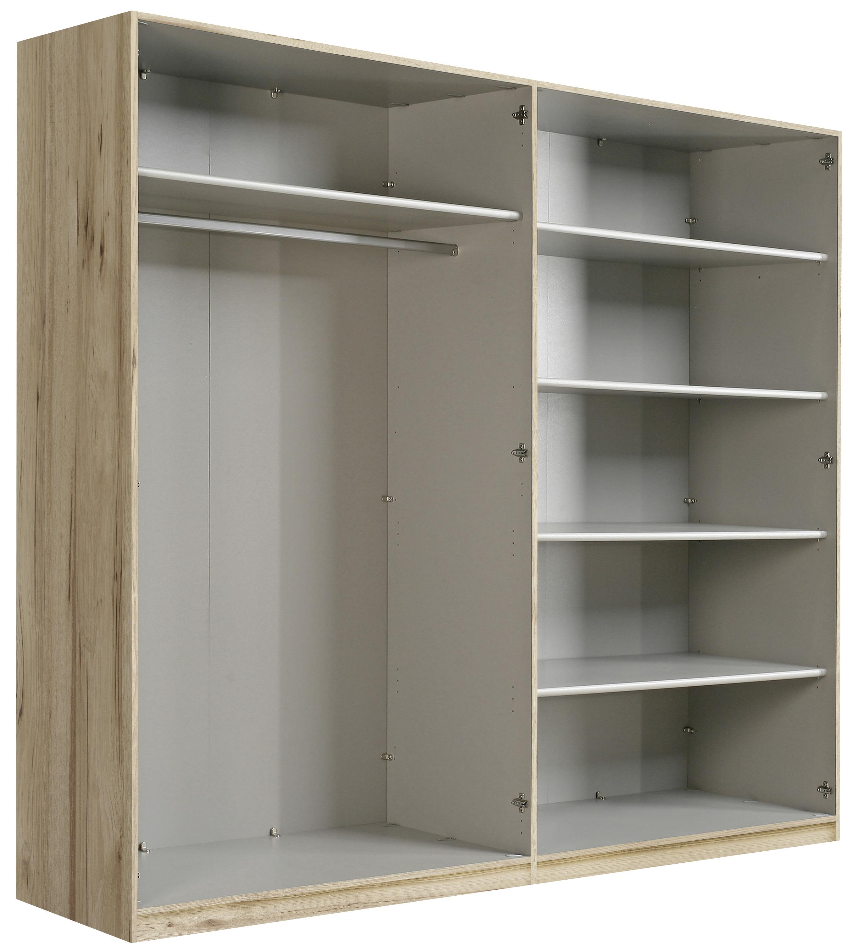Omara S Klasičnimi Vrati Complete - aluminij/siva, Moderno, umetna masa/steklo (228/213/60cm) - Modern Living