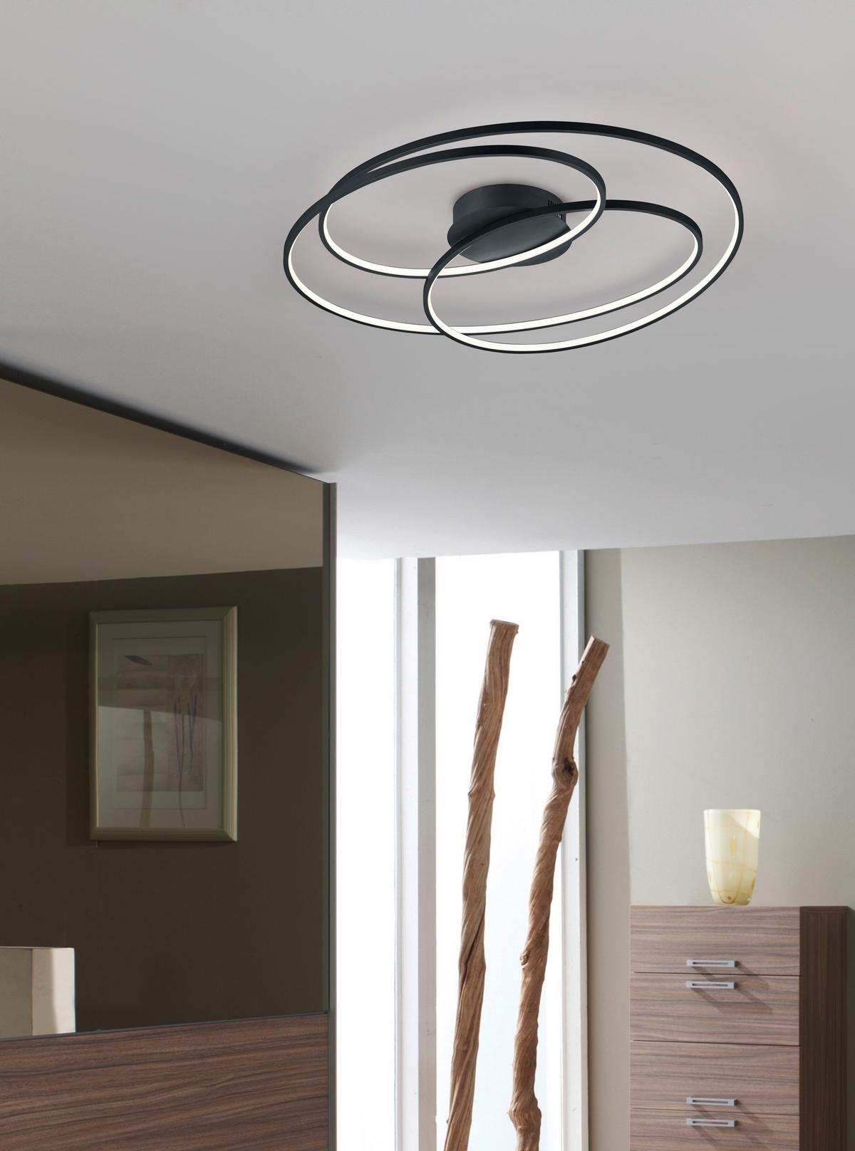 LAMPA SUFITOWA LED 673918032 GALE - czarny, Design, metal (80/14cm) - Trio Leuchten