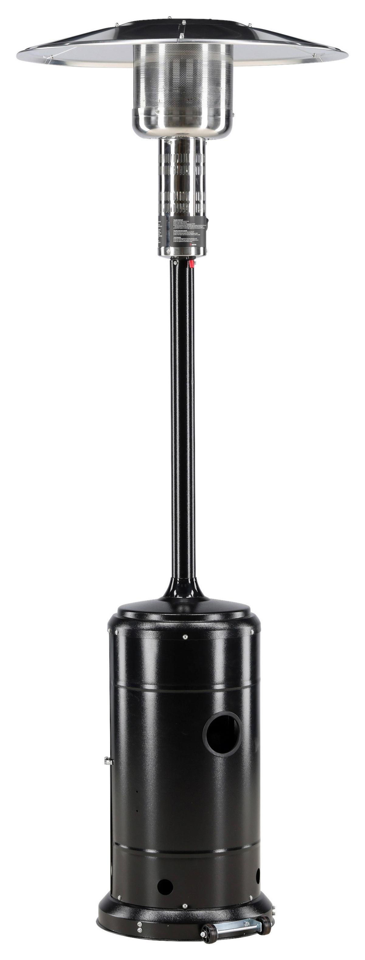 Terrassenstrahler Hottie ca. 81,5x225x82 cm Schwarz - Silberfarben/Schwarz, KONVENTIONELL, Metall (81.5/225/82cm) - Gardenson
