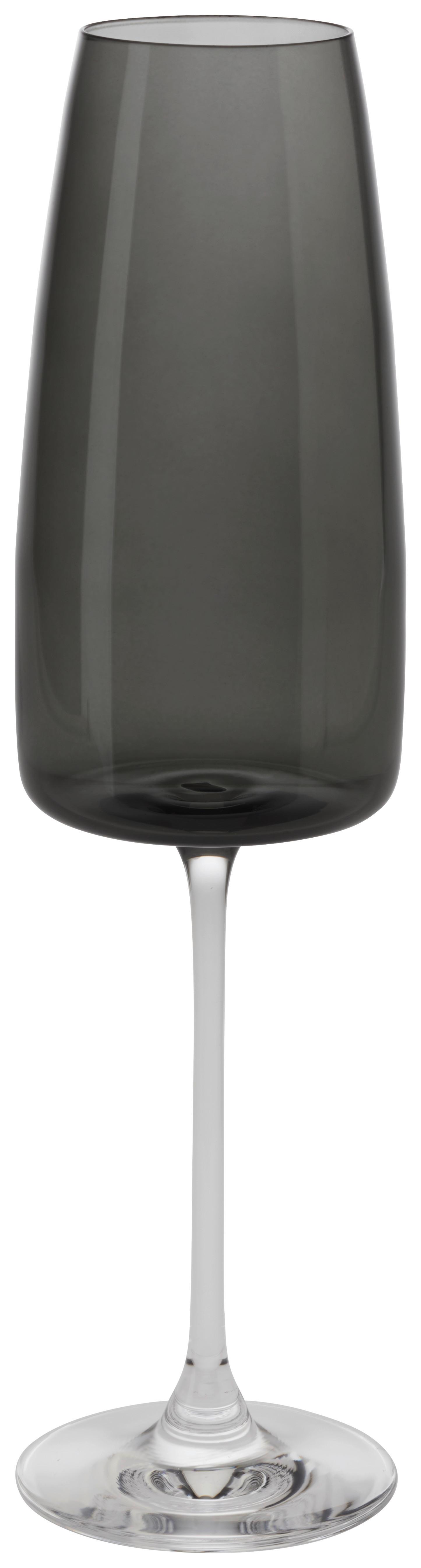 MOUSSERANDE VINGLAS NICKI - svart, Modern, glas (6,6/25cm) - Gourmesto
