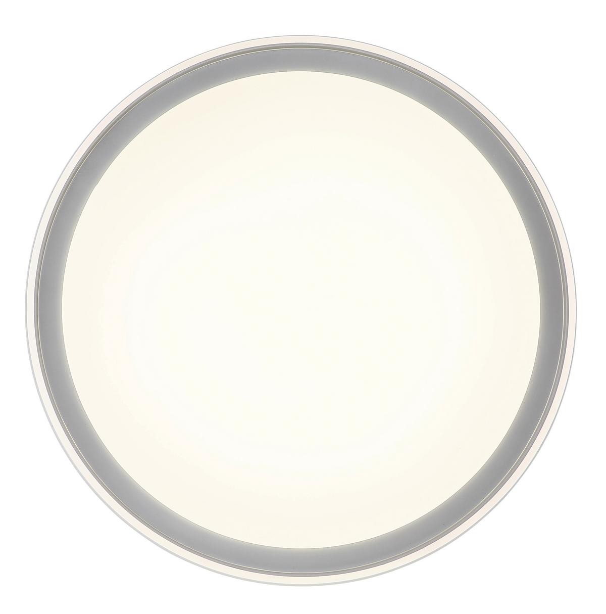 Led Stropna Svjetiljka Janice - bijela/srebrne boje, Design, metal/plastika (50/8cm) - Globo