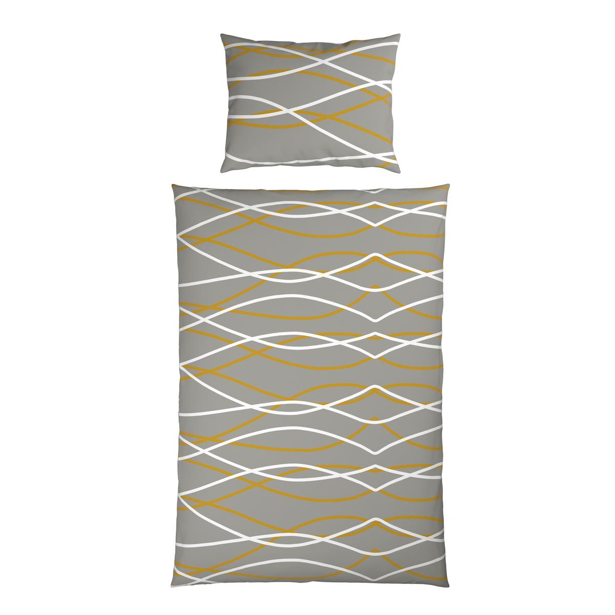 Posteljnina Welle - zlate barve/siva, Moderno, tekstil (140/200cm) - Mömax