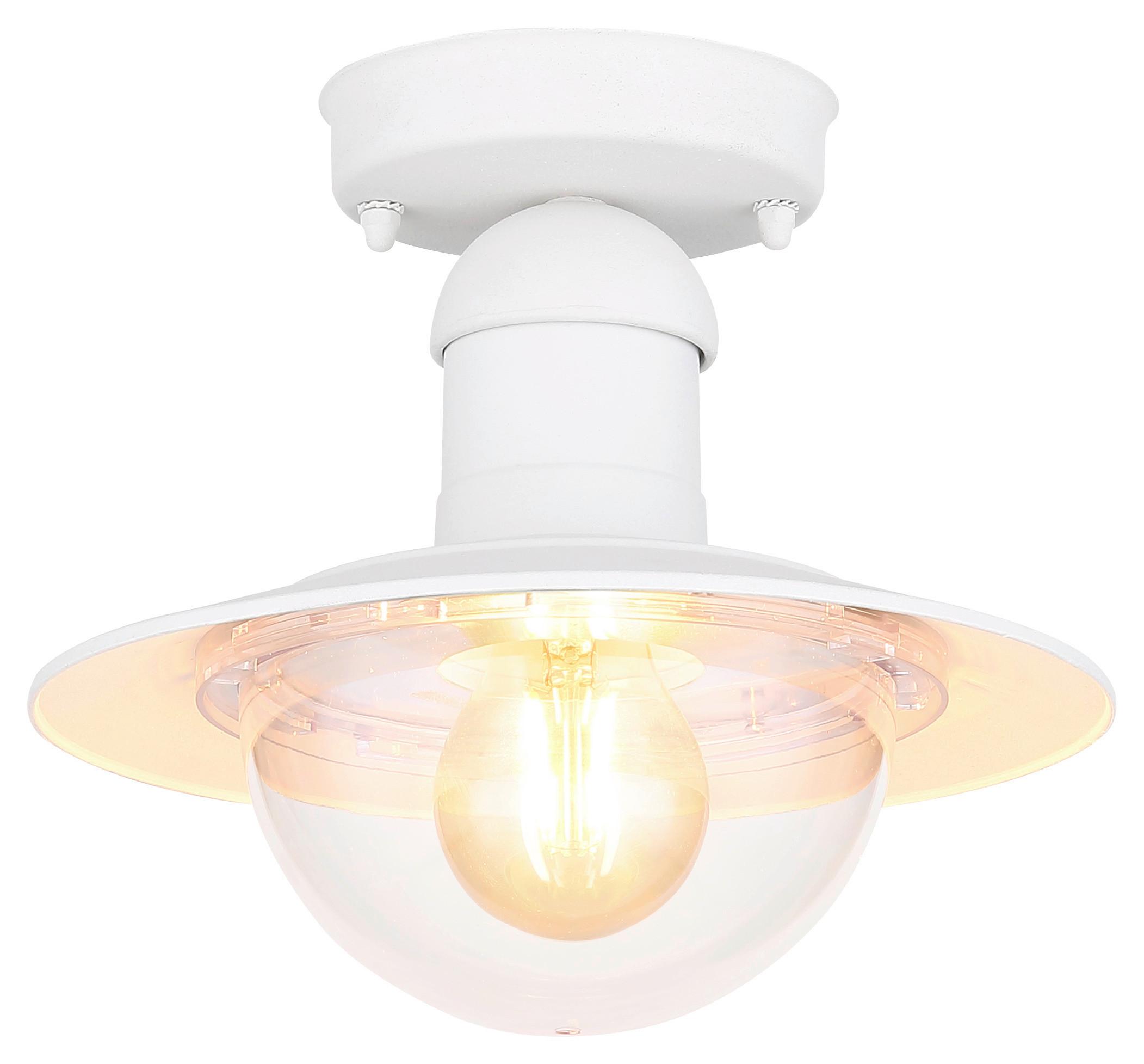 AUSSENDECKENLEUCHTE LINDA - Klar/Weiss, Basics, Kunststoff/Metall (23,6/21,5cm) - Globo