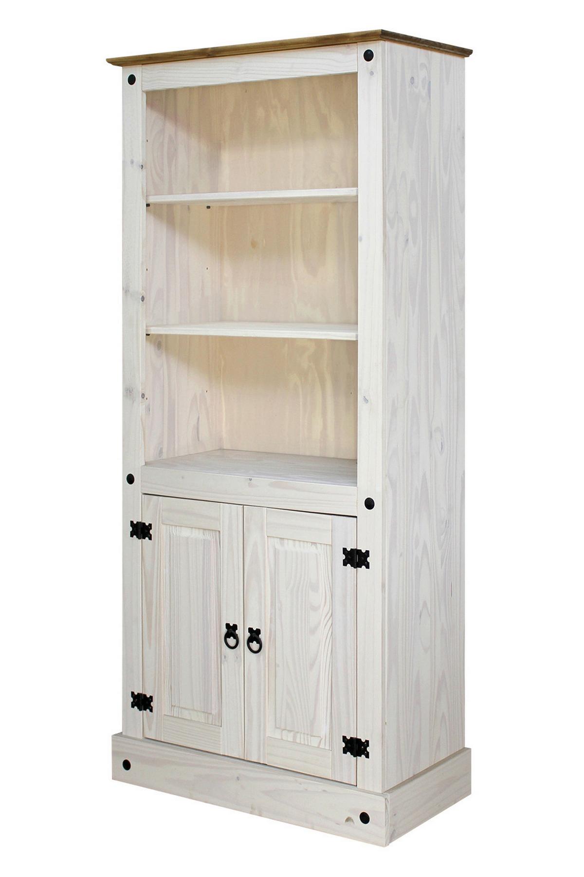 Aktenregal Weiß - Schwarz/Weiß, Natur, Holz/Metall (81/177/38cm) - Livetastic