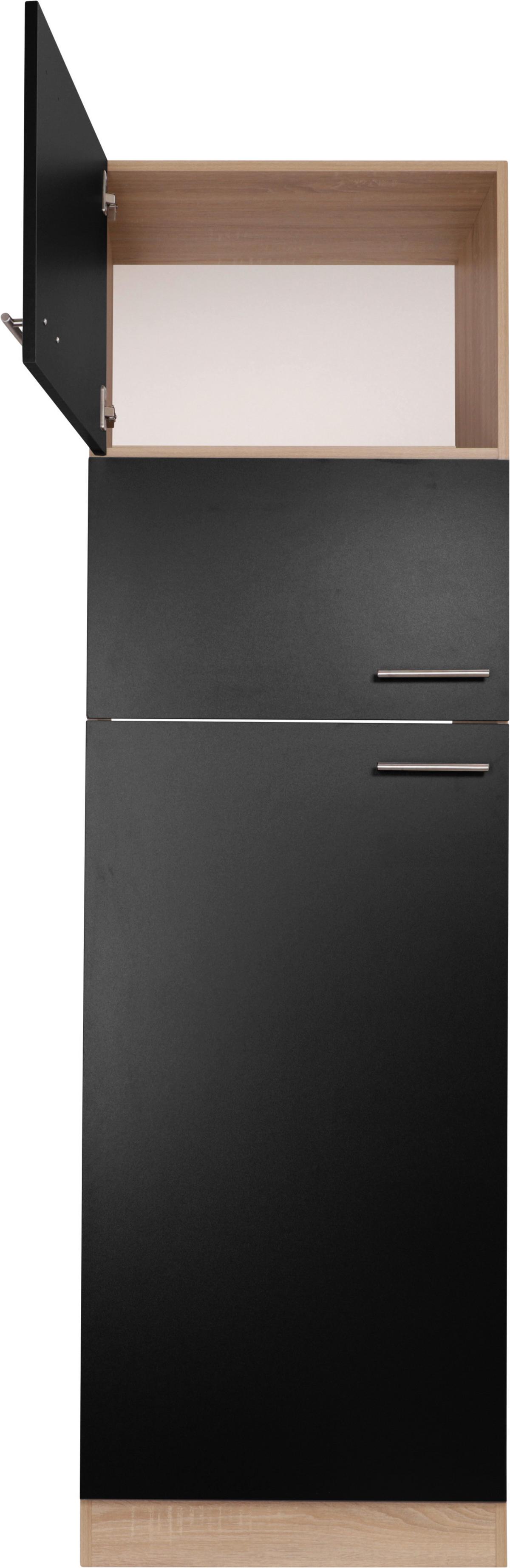 Omara Za Vgradno Napravo Merle, Barva Hrasta, Črna - srebrne barve/črna, Basics, kovina/leseni material (60/200/60cm) - Respekta