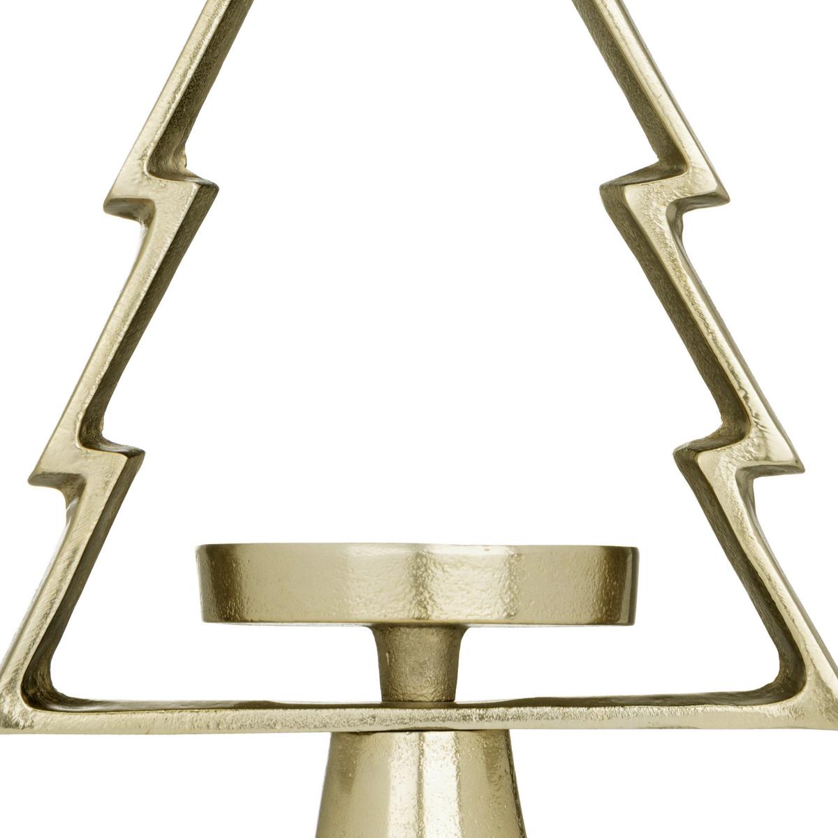 Kerzenhalter Mukayle Goldfarben matt - Goldfarben, LIFESTYLE, Metall (26/9.5/44cm)