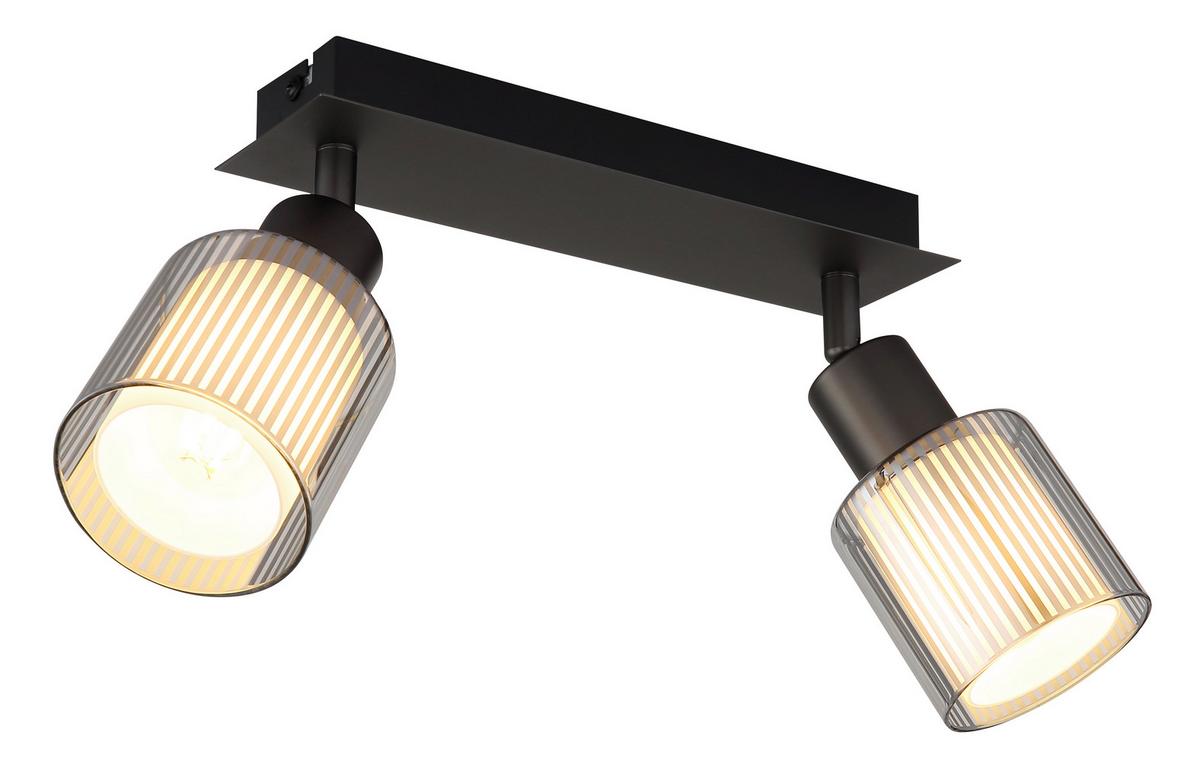 Proiector Villegas - alb/negru cromat, Basics, sticlă/metal (28/8/18,6cm) - Globo