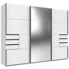 Schwebetürenschrank Saigon in Schwarz/Weiß - Schwarz/Weiß, KONVENTIONELL, Glas/Holzwerkstoff (270/208/64cm) - Premium Living