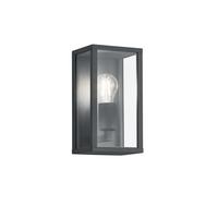 Außenwandleuchte Garonne in Anthrazit max. 60 Watt - Klar/Anthrazit, Basics, Glas/Metall (14/14/26cm) - Trio Leuchten