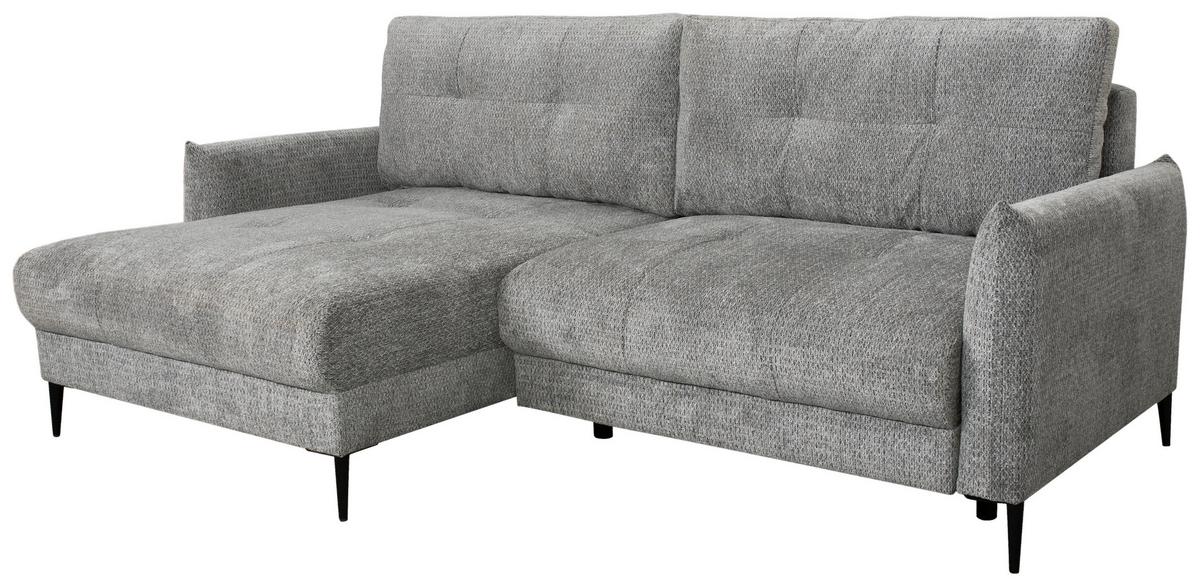 Kutna Garnitura Polis - siva/crna, Trend, tekstil/metal (221/142cm) - Ondega