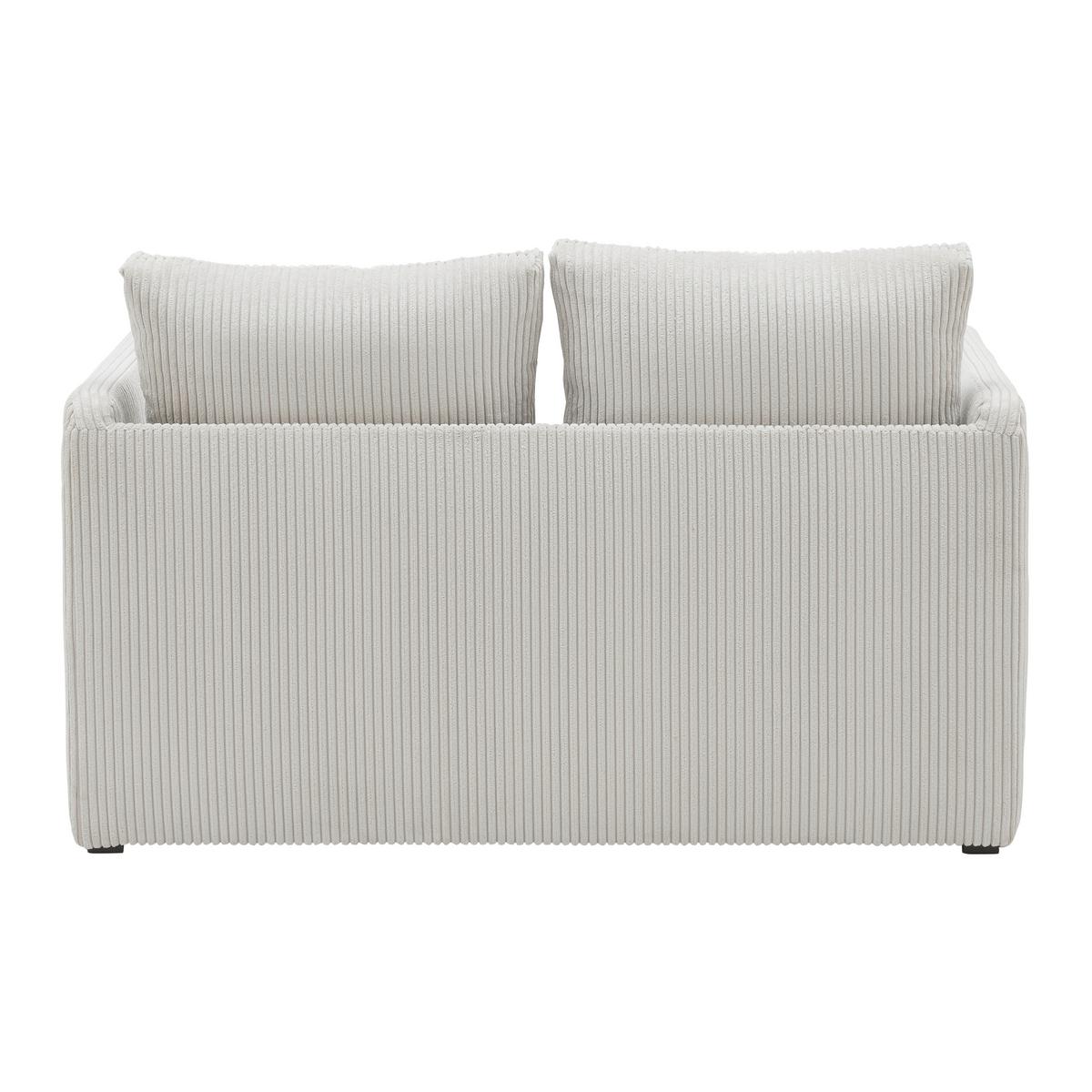 Jugend- und Kindersofa Cord Beige - Beige/Schwarz, Konventionell, Textil (111/70/69cm) - Mömax