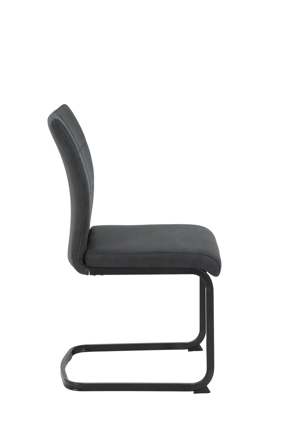 TISCHGRUPPE ERIKA G - Alteiche/Anthrazit, MODERN, Holzwerkstoff/Textil (80/76/80cm) - MID.YOU