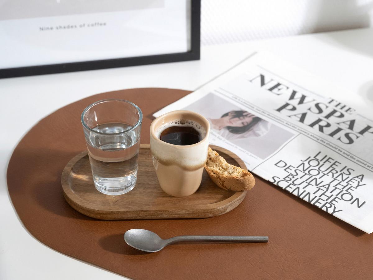 Set Skodelic Squeezy Mocha, 4-Delni - krem barve/umazano rjava, Basics, keramika (6/7cm) - Creatable