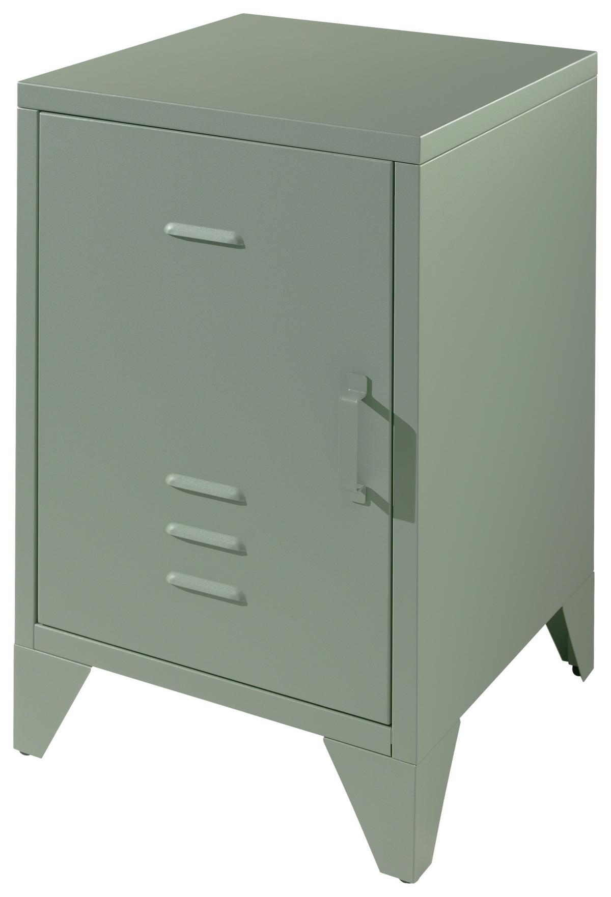 Nachtkästchen Bronxx Grün - Grün, MODERN, Metall (40/60/40cm) - Vipack