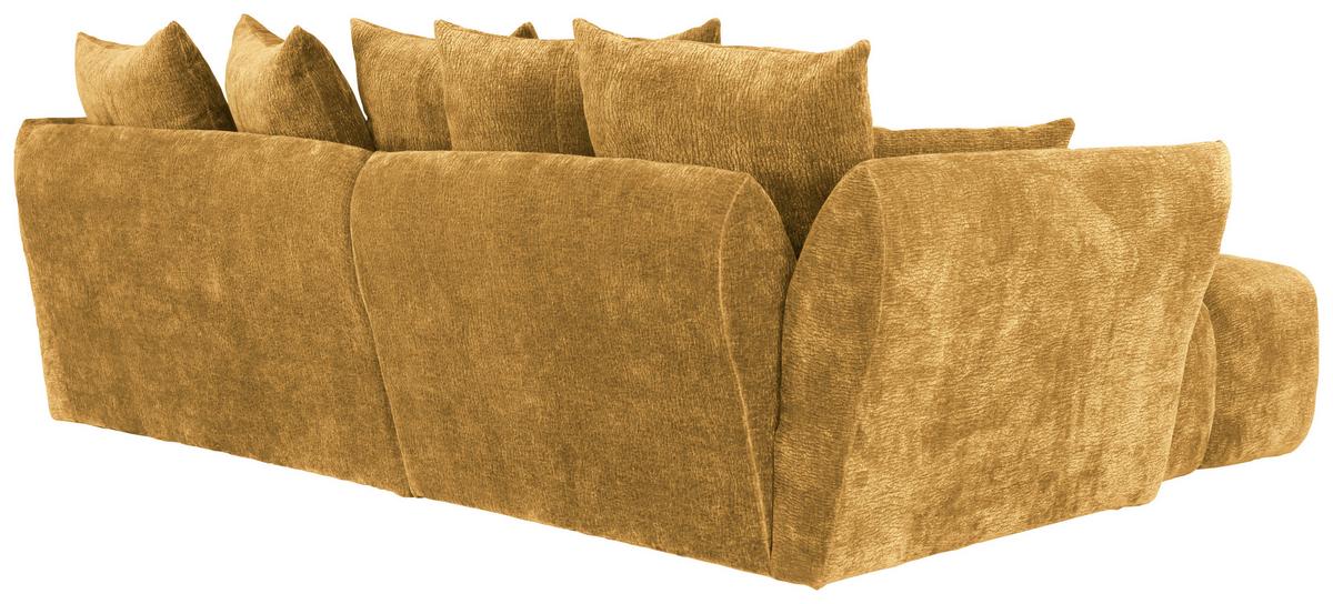 Ugaona Garnitura Cammellio - senf žuta/crna, Moderno, tekstil (296/75-95/189cm) - Mömax